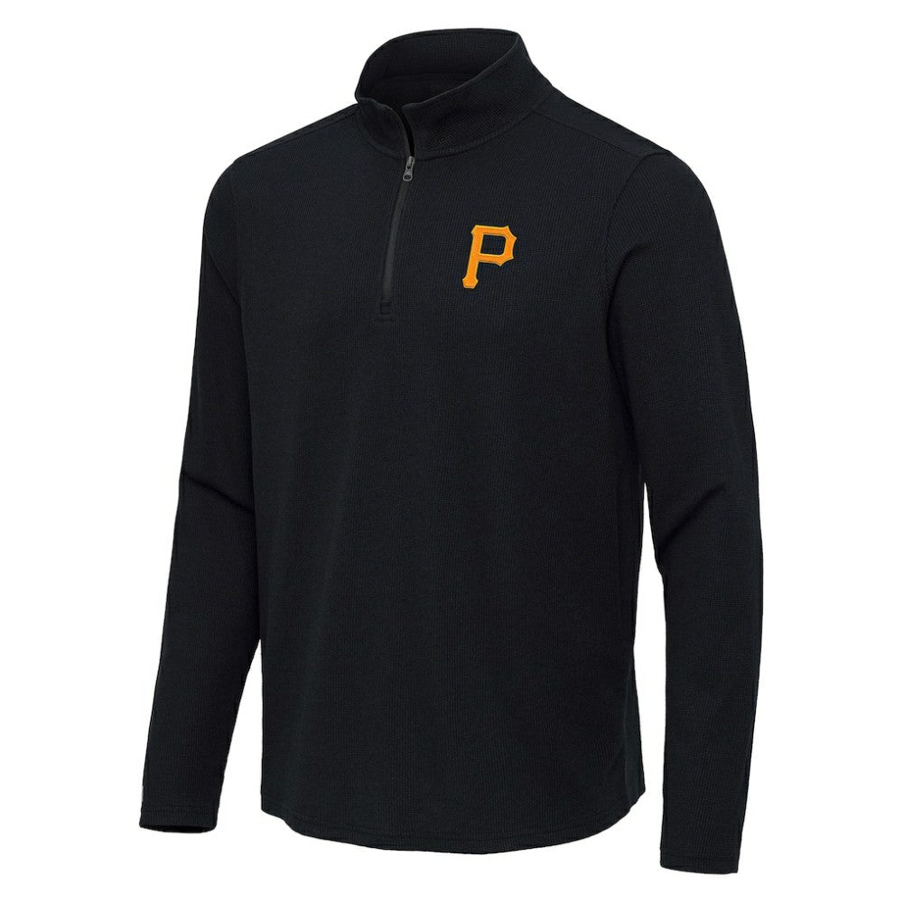 MLB Pittsburgh Pirates Antigua Sync Tri-Blend Quarter-Zip Pullover