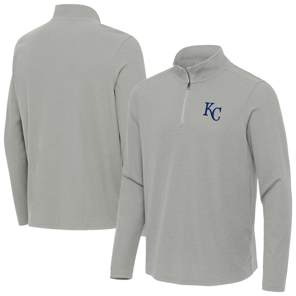 MLB Kansas City Royals Antigua Sync Tri-Blend Quarter-Zip Pullover
