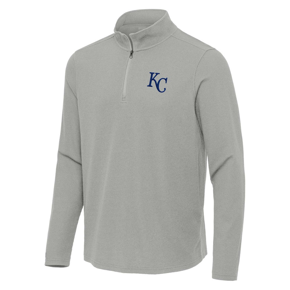 MLB Kansas City Royals Antigua Sync Tri-Blend Quarter-Zip Pullover