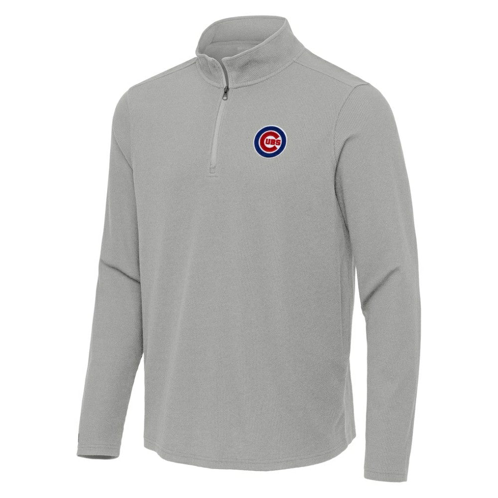 MLB Chicago Cubs Antigua Sync Tri-Blend Quarter-Zip Pullover