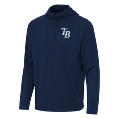 MLB Tampa Bay Rays Antigua Connected Quarter-Zip Pullover Hoodie