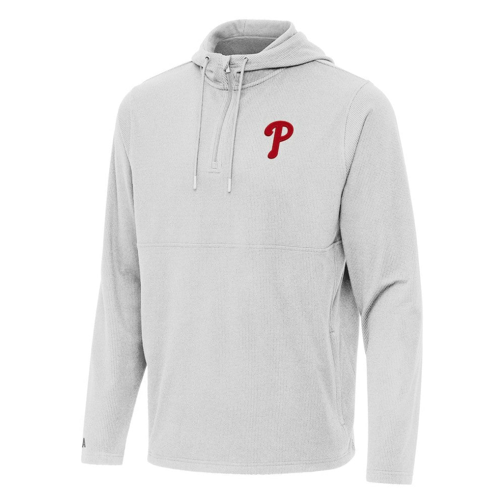 MLB Philadelphia Phillies Antigua Connected Quarter-Zip Pullover Hoodie