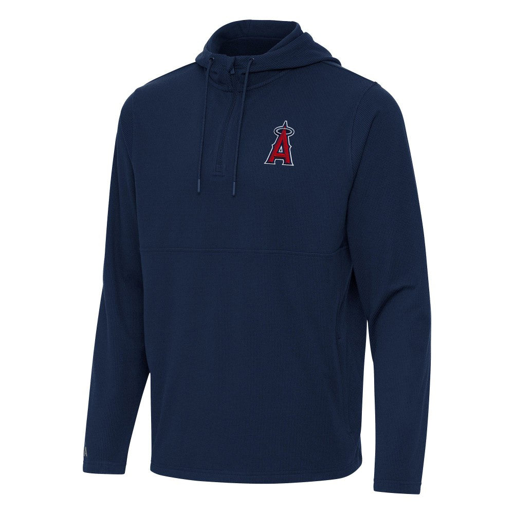 MLB Los Angeles Angels Antigua Connected Quarter-Zip Pullover Hoodie