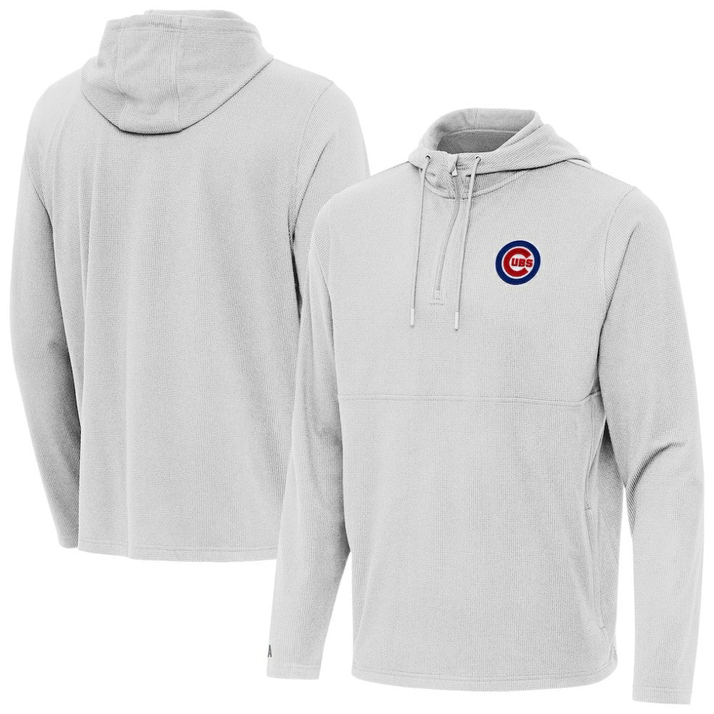 MLB Chicago Cubs Antigua Connected Quarter-Zip Pullover Hoodie