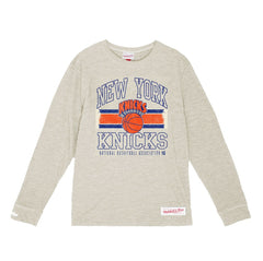 NBA New York Knicks Striped Logo Lockup Premium T-Shirt