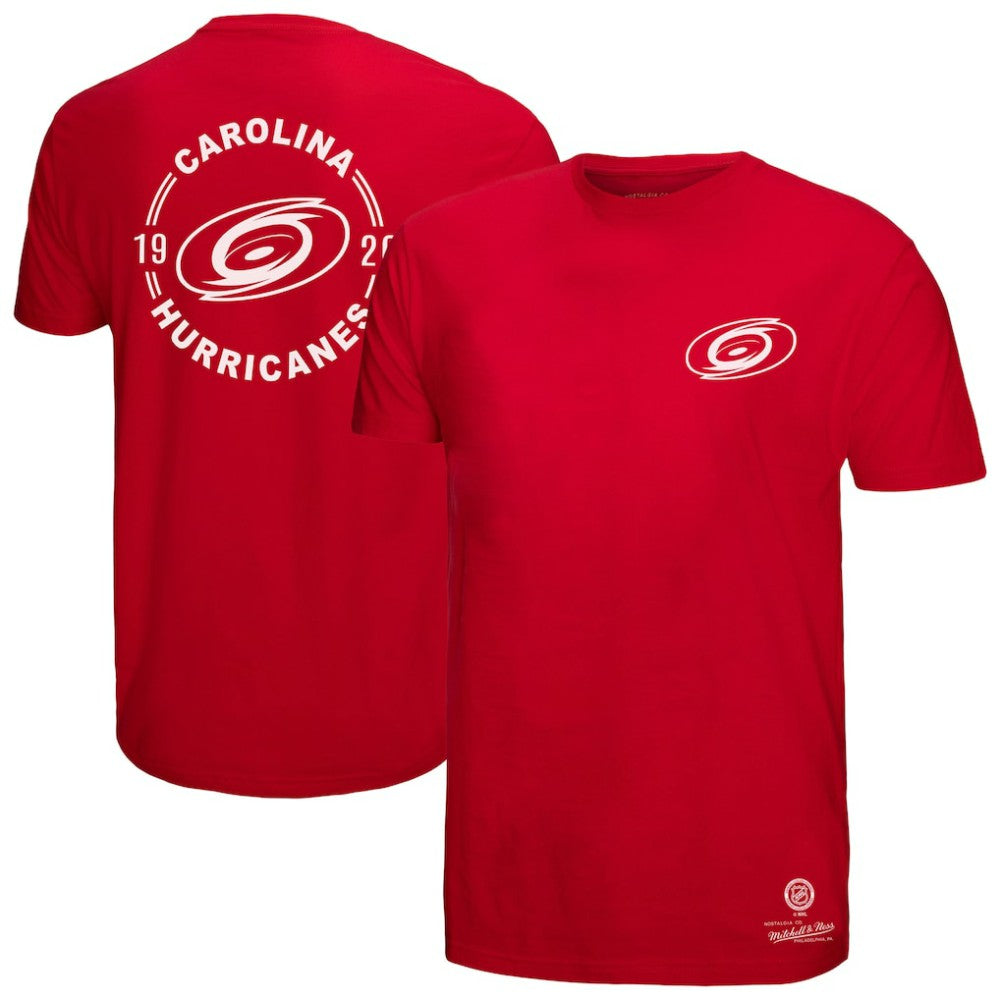 NHL Red Carolina Hurricanes Mitchell & Ness Core Penalty Box 3.0 T-Shirt