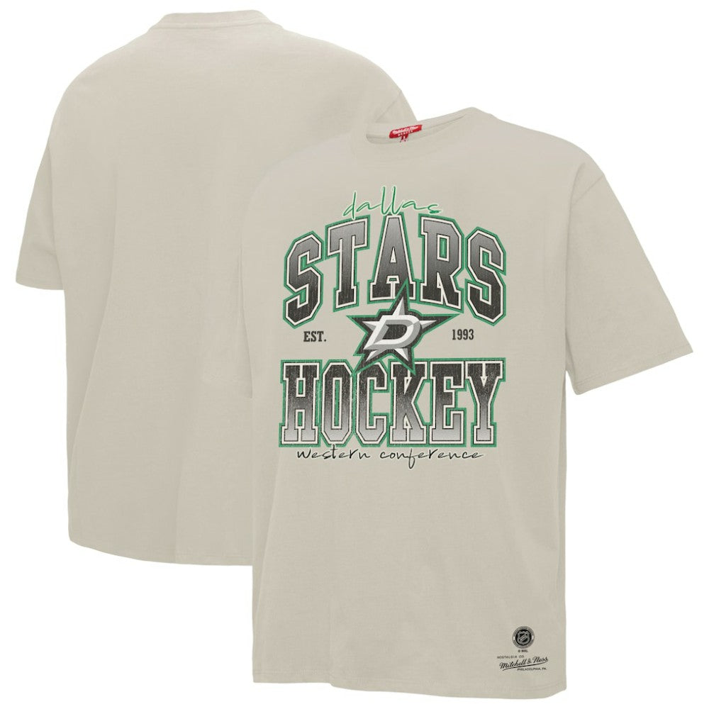 NHL Cream Dallas Stars Mitchell & Ness Women's Dump & Chase Boyfriend T-Shirt