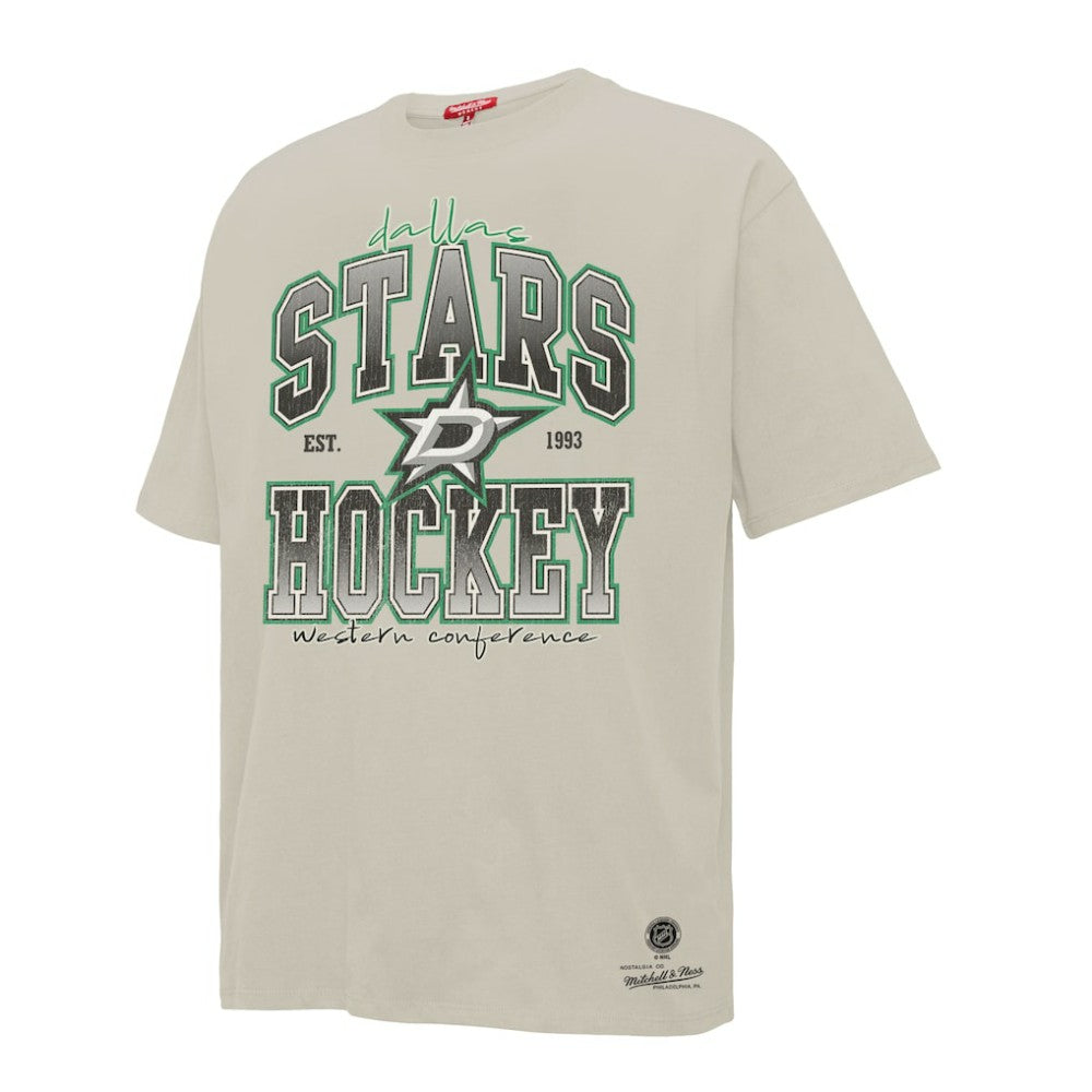 NHL Cream Dallas Stars Mitchell & Ness Women's Dump & Chase Boyfriend T-Shirt