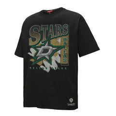 NHL Black Dallas Stars Mitchell & Ness Women's Choppy Ice Boyfriend T-Shirt