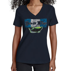 MLB Tampa Bay Rays Starter Women's Team Color Shading V-Neck T-Shirt