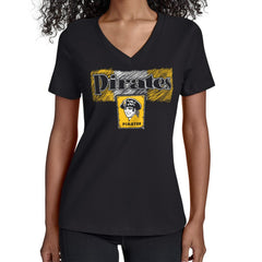 MLB Pittsburgh Pirates Starter Women's Team Color Shading V-Neck T-Shirt