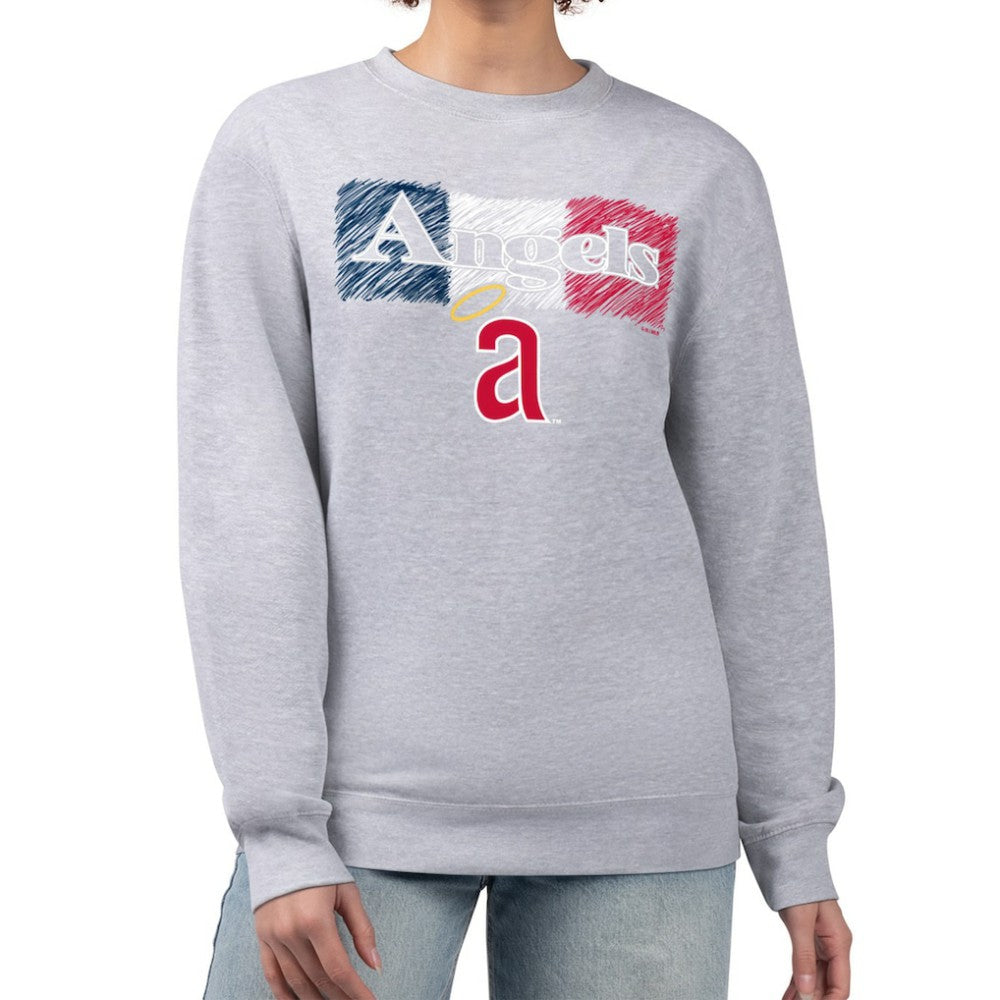 MLB Los Angeles Angels Starter Women's Team Color Shading Fleece Pullover Sweatshirt