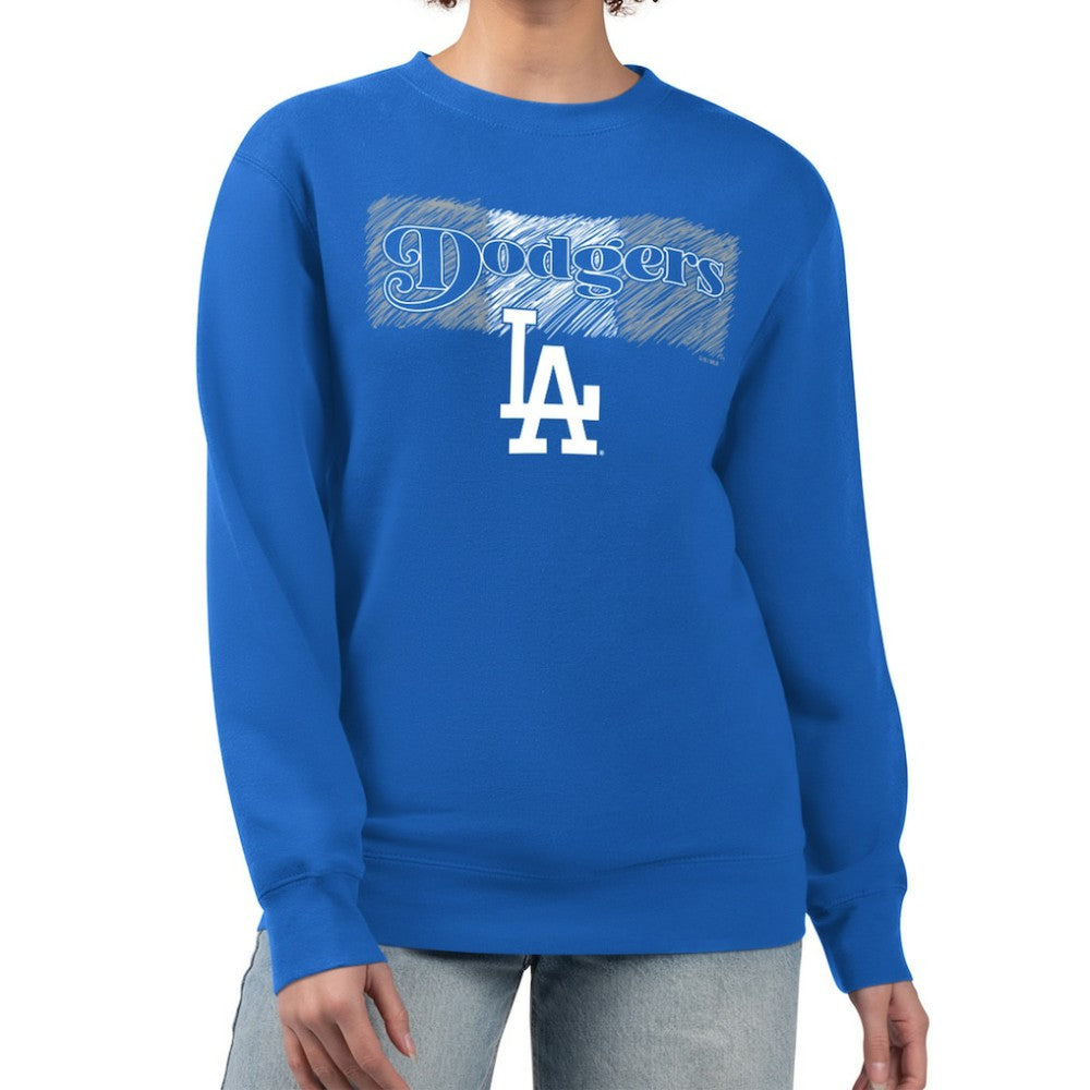 MLB Los Angeles Dodgers Starter Women's Team Color Shading Fleece Pullover Sweatshirt