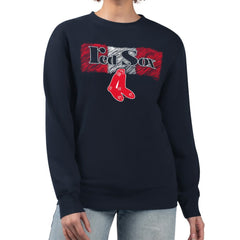 MLB Boston Red Sox Starter Women's Team Color Shading Fleece Pullover Sweatshirt