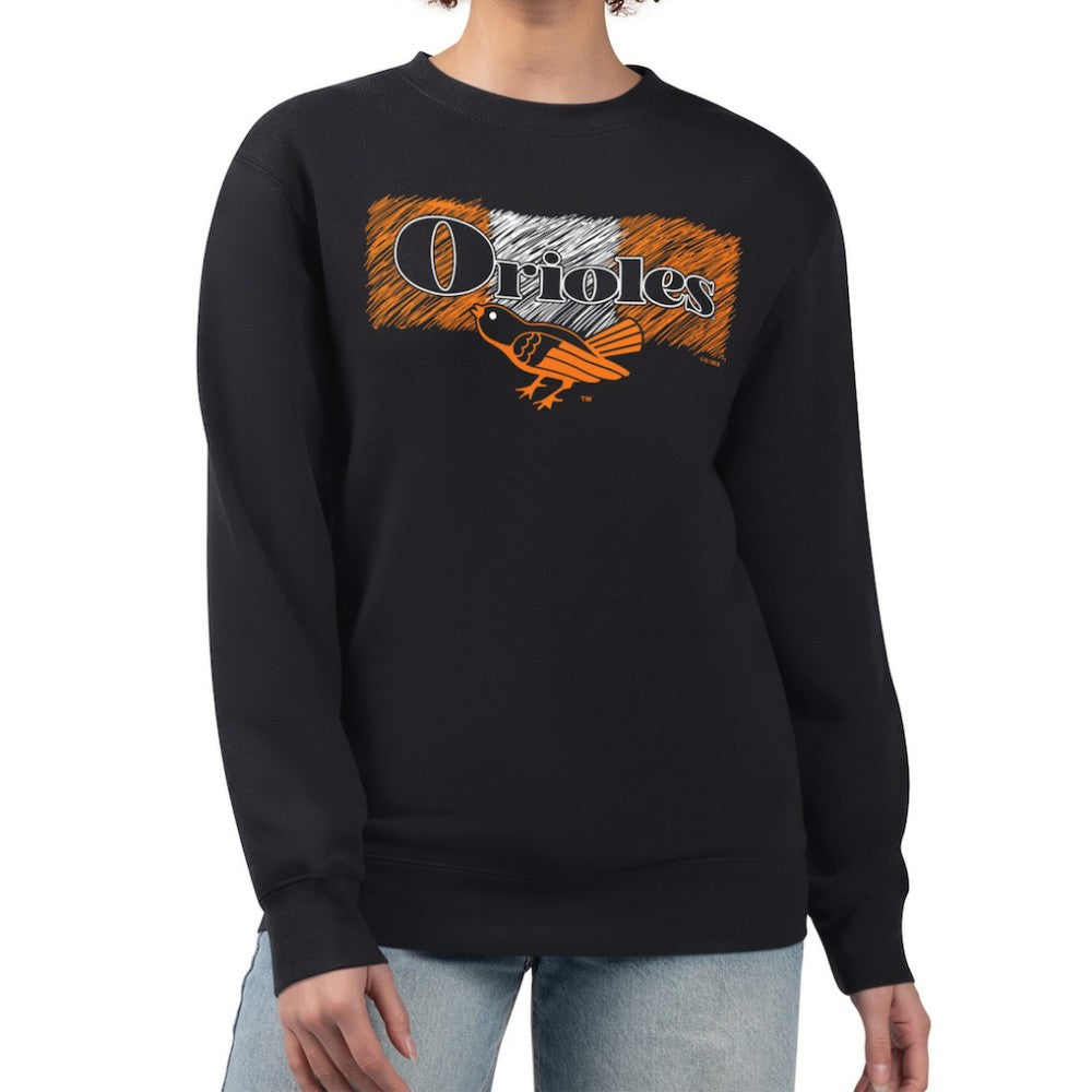 MLB Baltimore Orioles Starter Women's Team Color Shading Fleece Pullover Sweatshirt