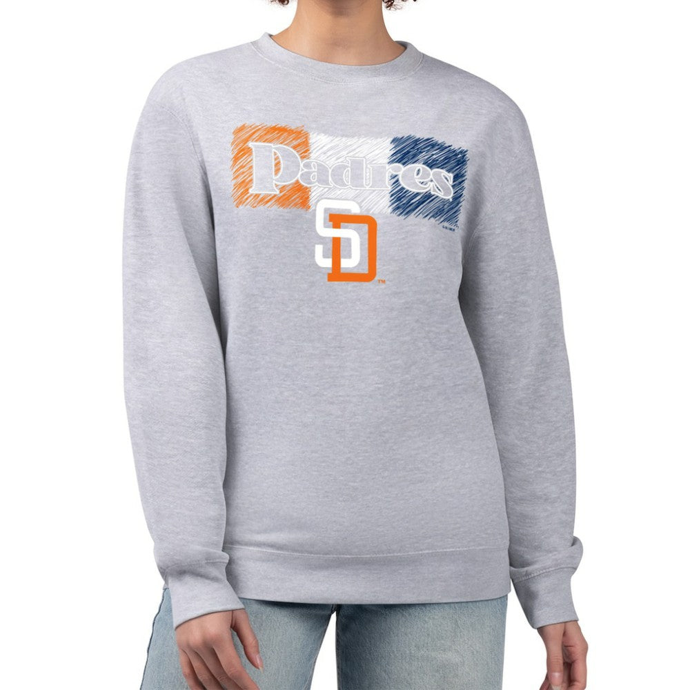 MLB San Diego Padres Starter Women's Team Color Shading Fleece Pullover Sweatshirt