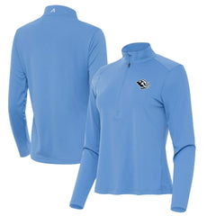NHL Powder Blue Utah Mammoth Antigua Women's Tribute Half-Zip Pullover