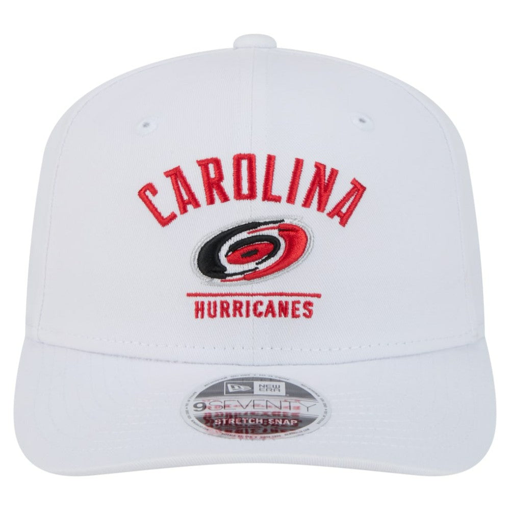 NHL White Carolina Hurricanes New Era Team Lockup Basic 9SEVENTY Adjustable Hat
