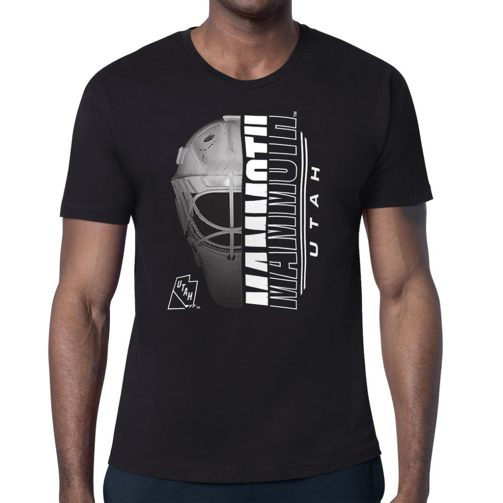 NHL Black Utah Mammoth Starter Half Helmet T-Shirt