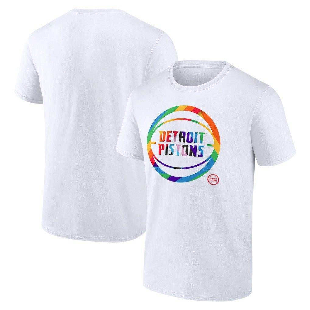 NBA Detroit Pistons Team Logo Pride T-Shirt sale