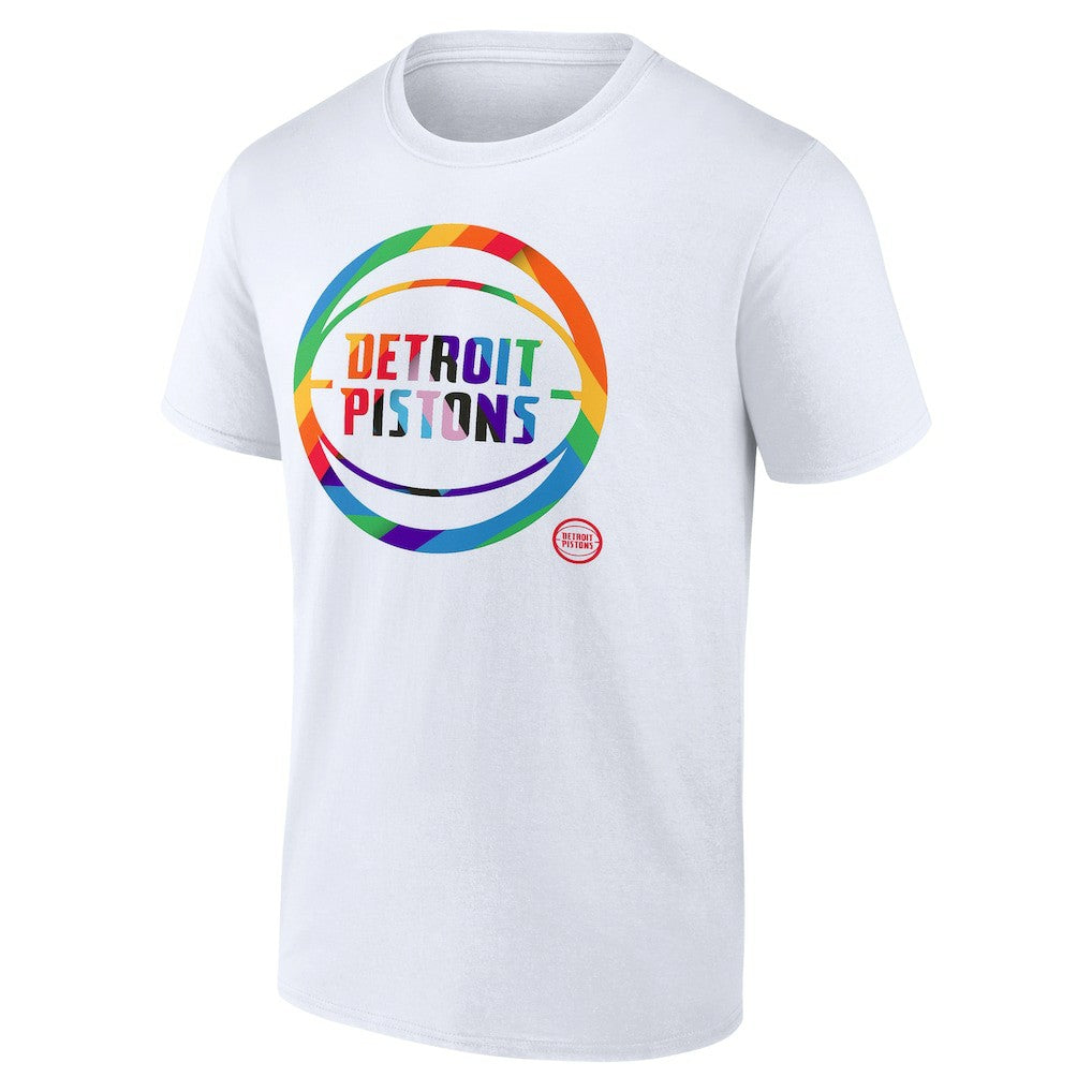 NBA Detroit Pistons Team Logo Pride T-Shirt sale