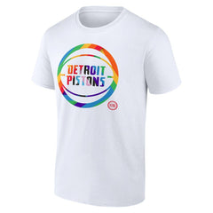 NBA Detroit Pistons Team Logo Pride T-Shirt sale