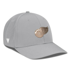 NHL Gray Detroit Red Wings Levelwear Rise Copper Insignia Flex Hat