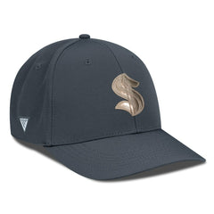 NHL Charcoal Seattle Kraken Levelwear Rise Copper Insignia Flex Hat