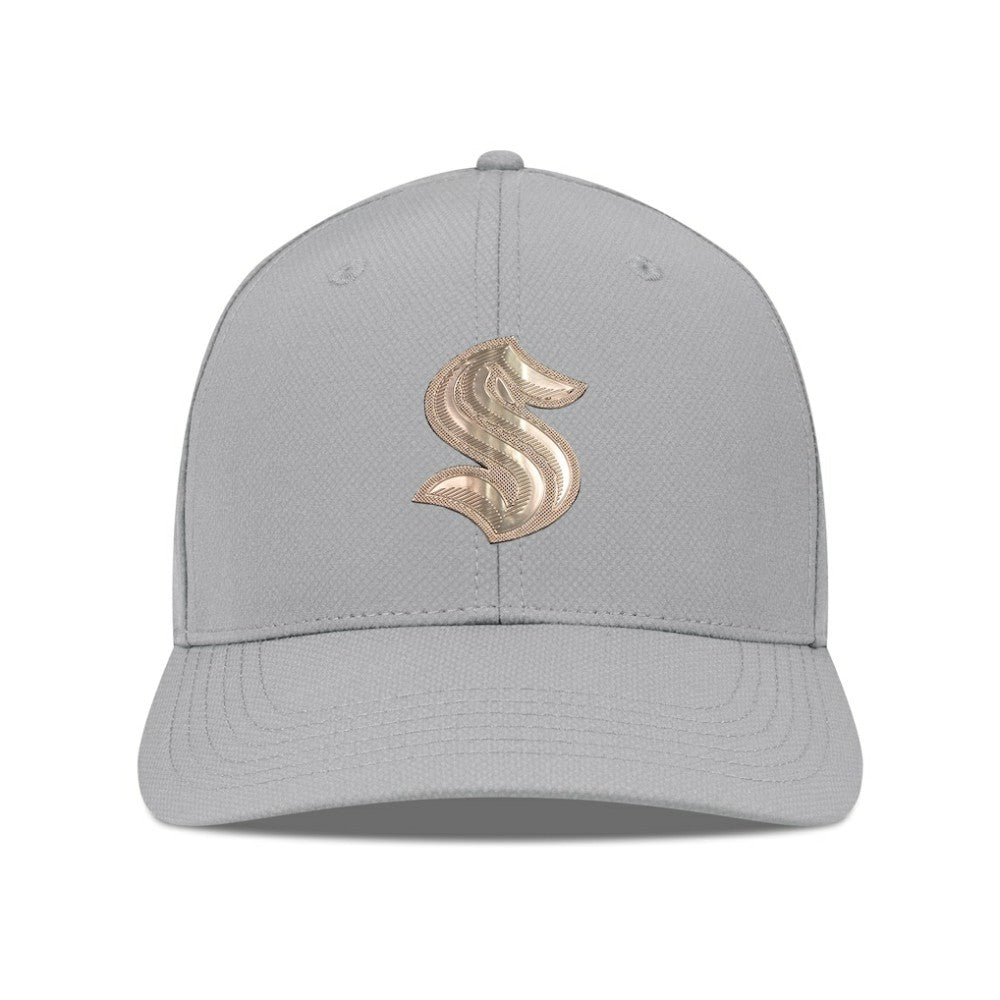 NHL Gray Seattle Kraken Levelwear Rise Copper Insignia Flex Hat