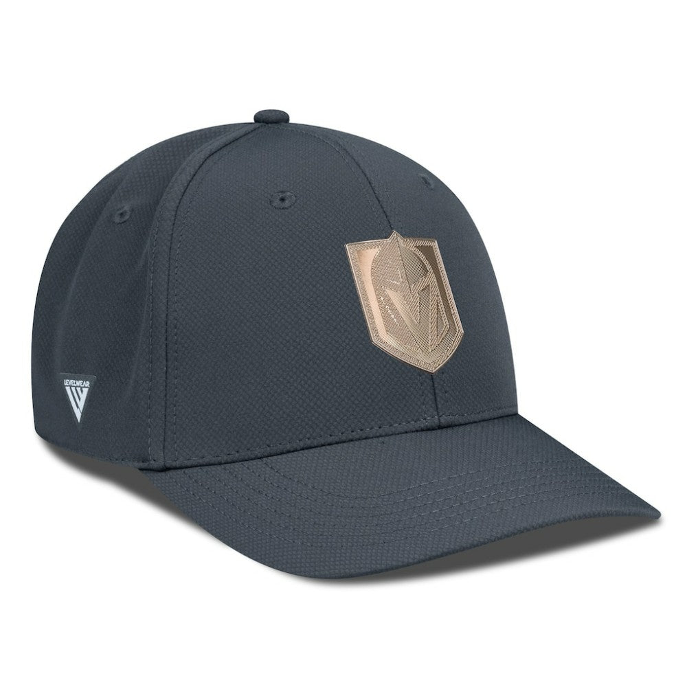 NHL Charcoal Vegas Golden Knights Levelwear Rise Copper Insignia Flex Hat