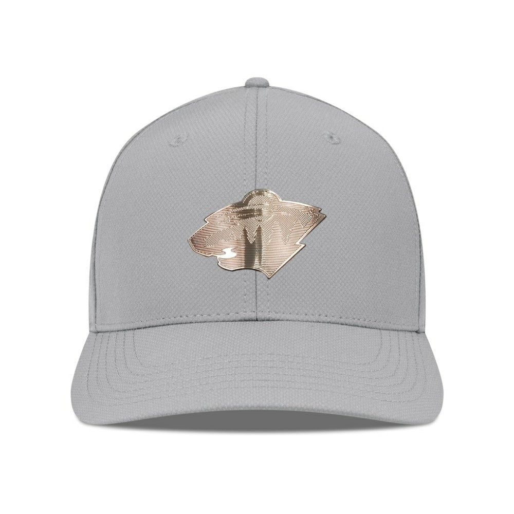 NHL Gray Minnesota Wild Levelwear Rise Copper Insignia Flex Hat
