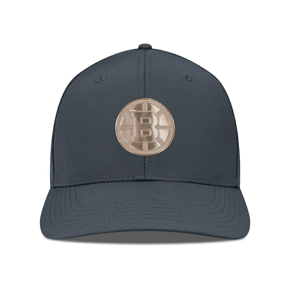 NHL Charcoal Boston Bruins Levelwear Rise Copper Insignia Flex Hat