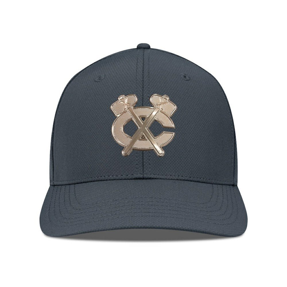NHL Charcoal Chicago Blackhawks Levelwear Rise Copper Insignia Flex Hat