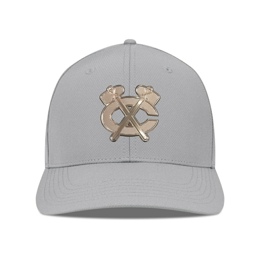 NHL Gray Chicago Blackhawks Levelwear Rise Copper Insignia Flex Hat