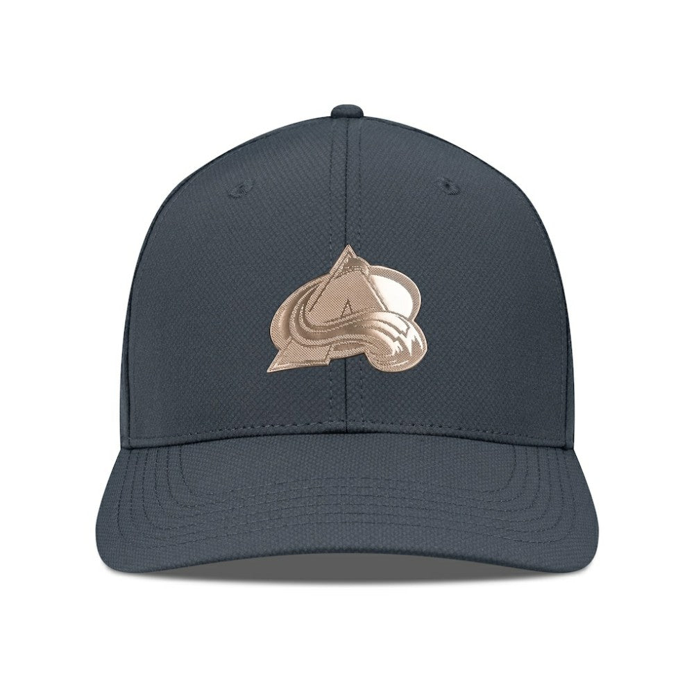 NHL Charcoal Colorado Avalanche Levelwear Rise Copper Insignia Flex Hat