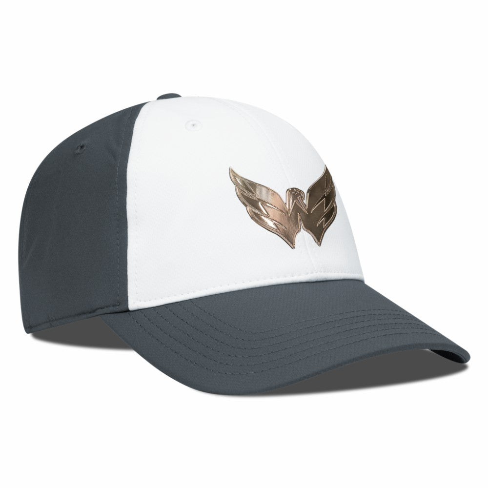 NHL White/Charcoal Washington Capitals Levelwear Endure Copper Insignia Adjustable Hat