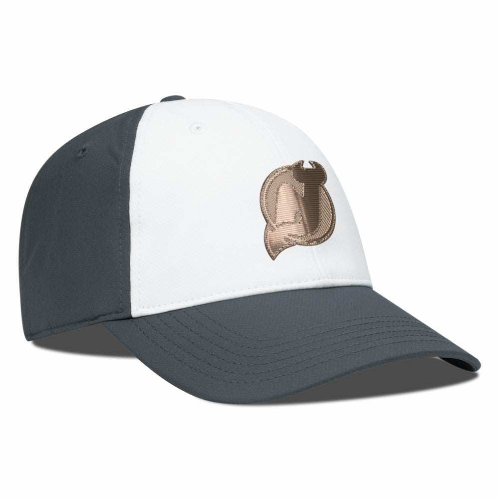 NHL White/Charcoal New Jersey Devils Levelwear Endure Copper Insignia Adjustable Hat