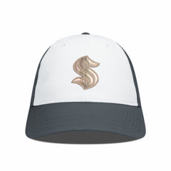 NHL White/Charcoal Seattle Kraken Levelwear Endure Copper Insignia Adjustable Hat