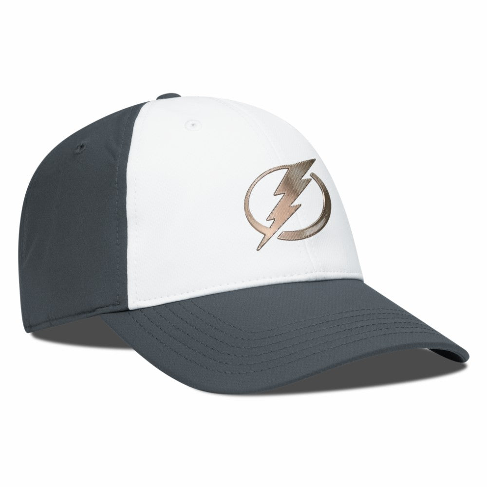 NHL White/Charcoal Tampa Bay Lightning Levelwear Endure Copper Insignia Adjustable Hat