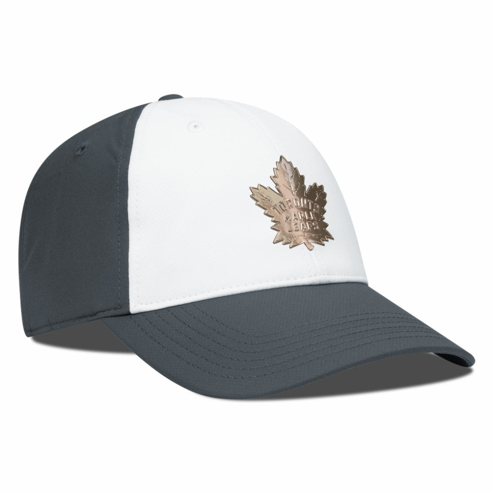 NHL White/Charcoal Toronto Maple Leafs Levelwear Endure Copper Insignia Adjustable Hat