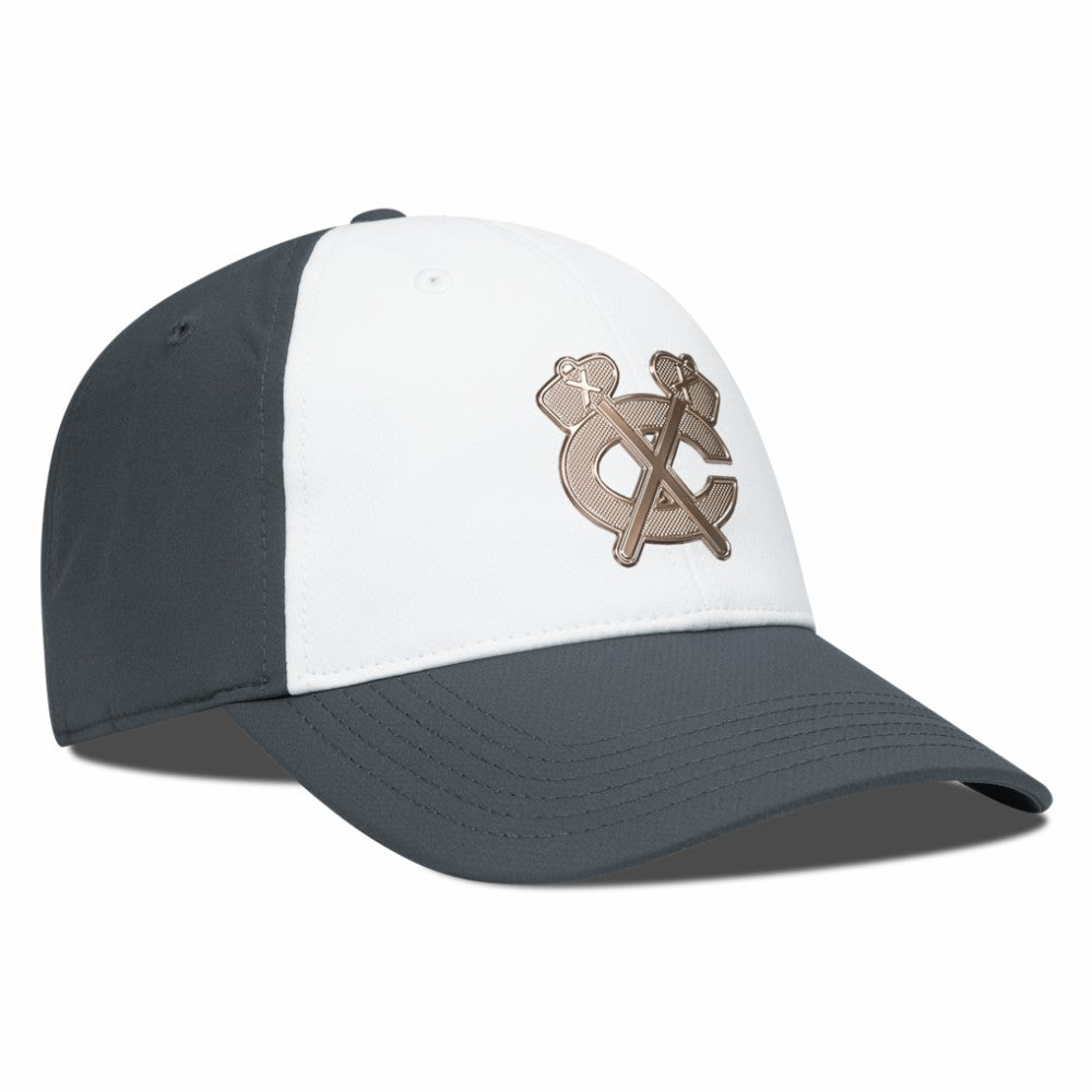 NHL White/Charcoal Chicago Blackhawks Levelwear Endure Copper Insignia Adjustable Hat
