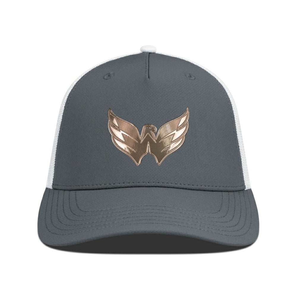 NHL Charcoal/White Washington Capitals Levelwear Signal Copper Insignia Trucker Adjustable Hat