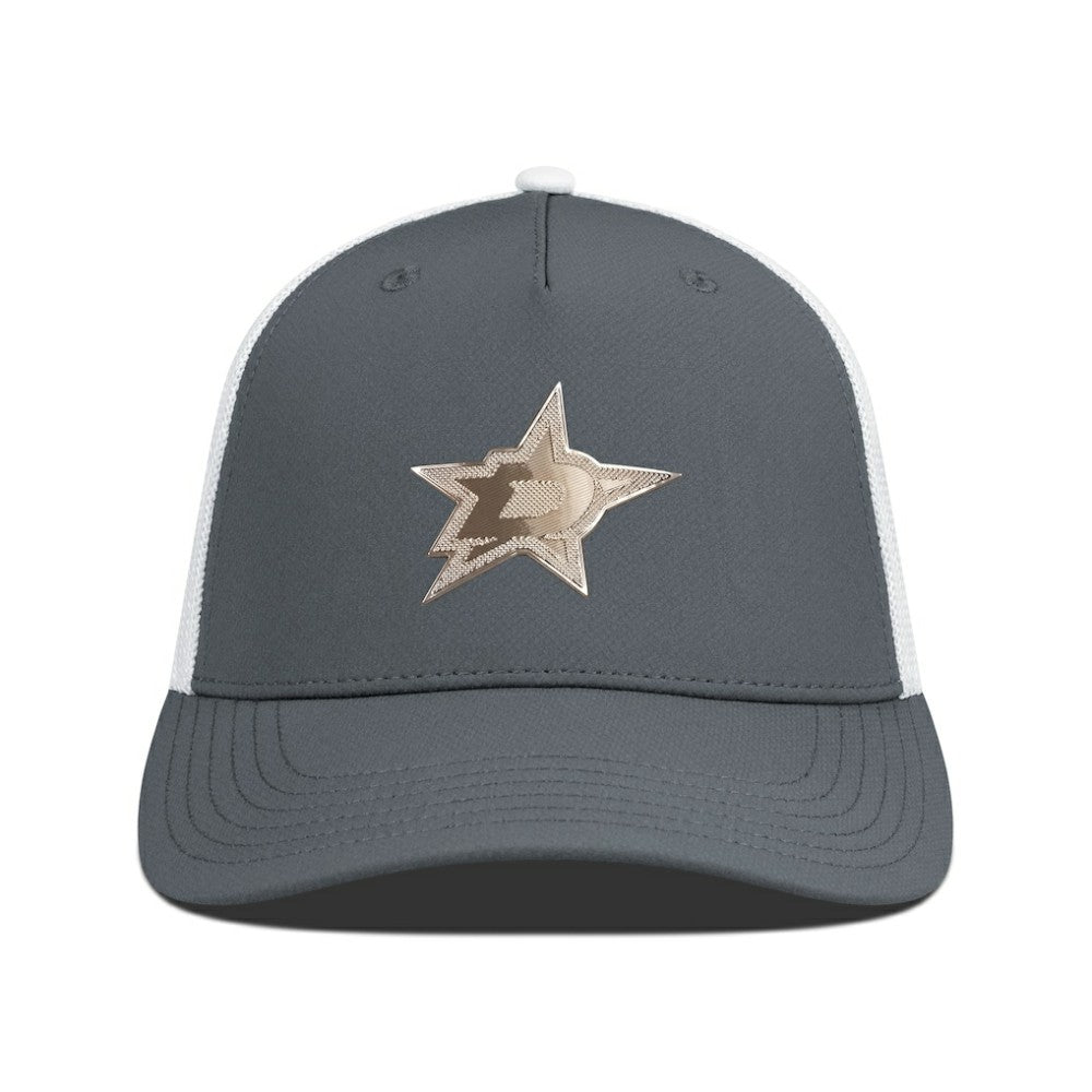 NHL Charcoal/White Dallas Stars Levelwear Signal Copper Insignia Trucker Adjustable Hat