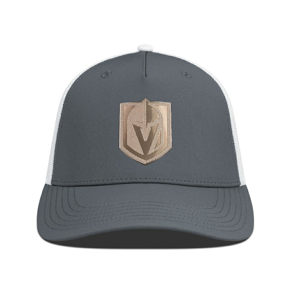 NHL Charcoal/White Vegas Golden Knights Levelwear Signal Copper Insignia Trucker Adjustable Hat