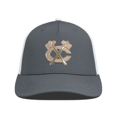 NHL Charcoal/White Chicago Blackhawks Levelwear Signal Copper Insignia Trucker Adjustable Hat