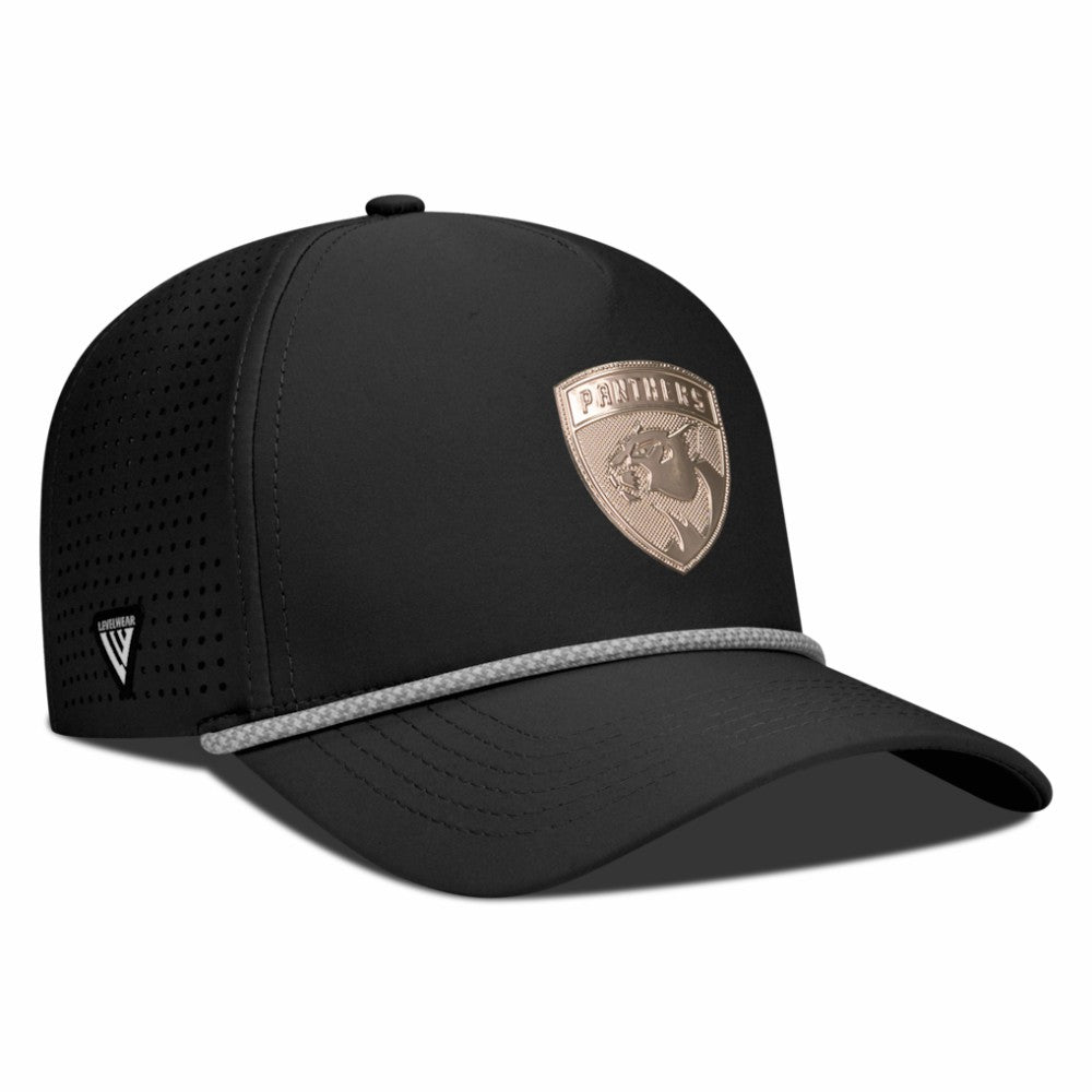 NHL Black Florida Panthers Levelwear Gordon Copper Insignia Vented Adjustable Hat