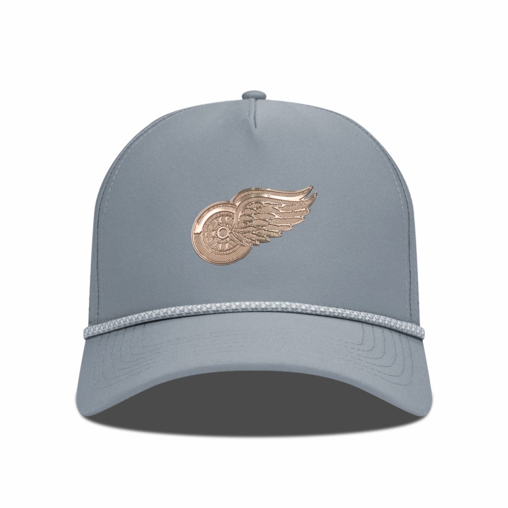 NHL Gray Detroit Red Wings Levelwear Gordon Copper Insignia Vented Adjustable Hat