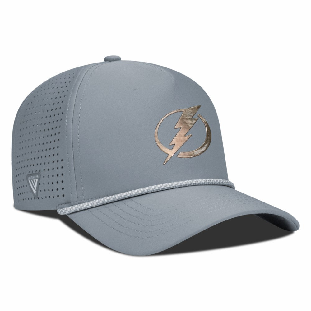 NHL Gray Tampa Bay Lightning Levelwear Gordon Copper Insignia Vented Adjustable Hat