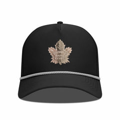 NHL Black Toronto Maple Leafs Levelwear Gordon Copper Insignia Vented Adjustable Hat