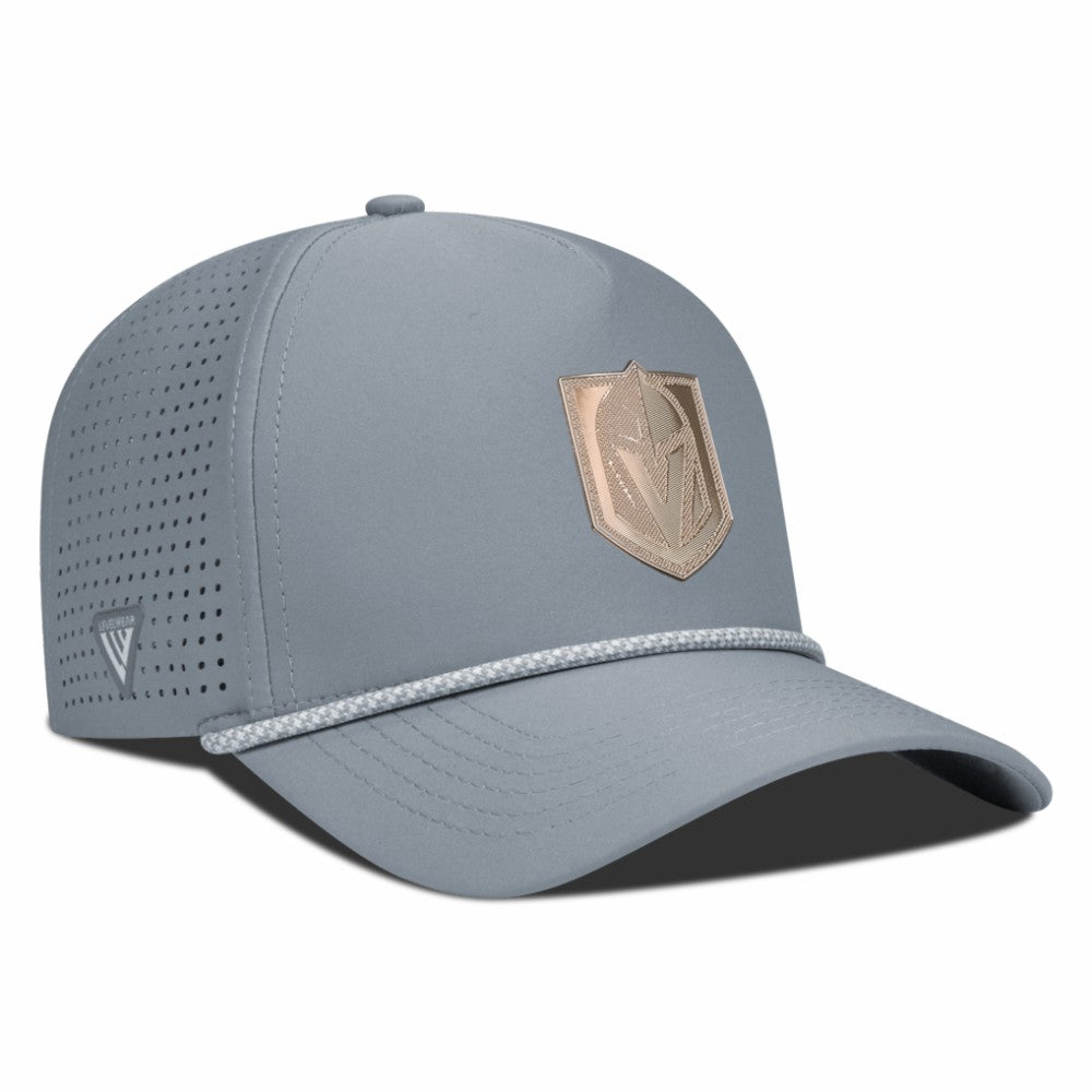 NHL Gray Vegas Golden Knights Levelwear Gordon Copper Insignia Vented Adjustable Hat